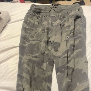 green camo rayon splendid pants